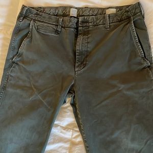 Gap green/grey khakis 36x36 slim